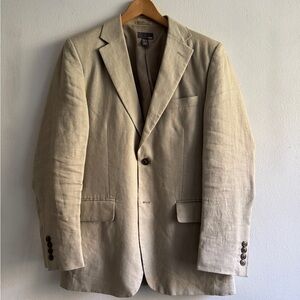 Linen Blazer | Khaki | Mens 36R